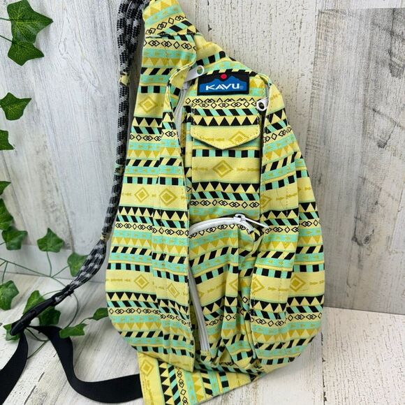 KAVU Rope Bag Cotton Shoulder Sling Backpack Spring Montage - Picture 2 of 11